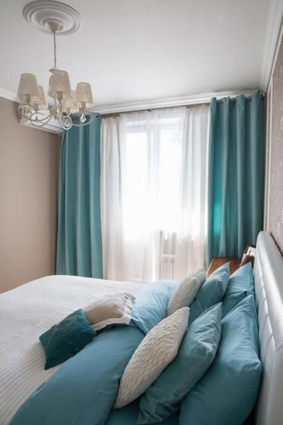 Шторы Санела икеа бирюза