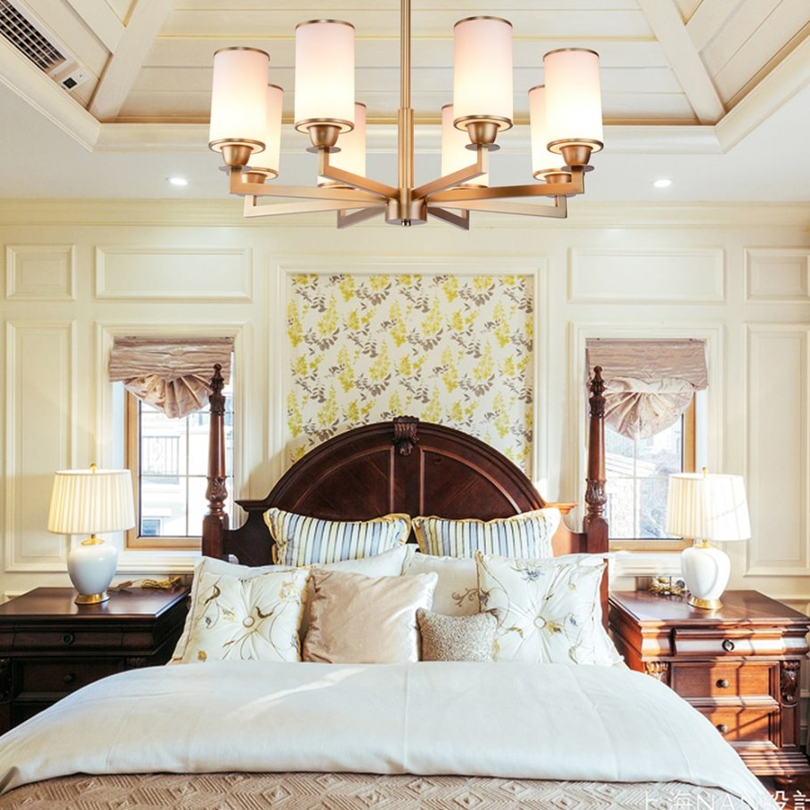 Современные люстры в спальню