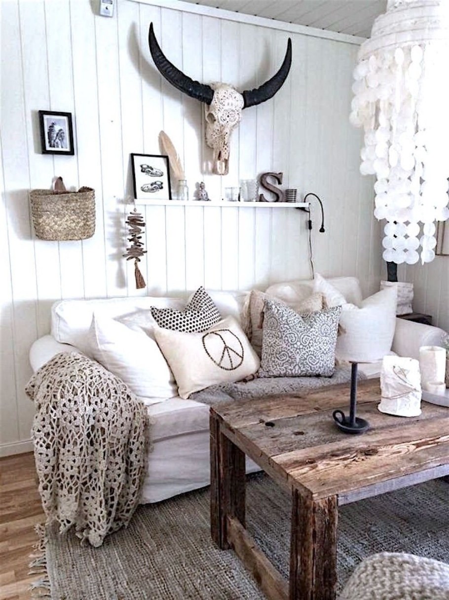 Сканди бохо интерьер