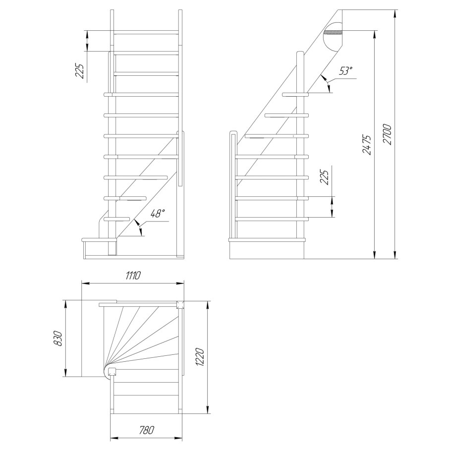 Лестница лс-91м