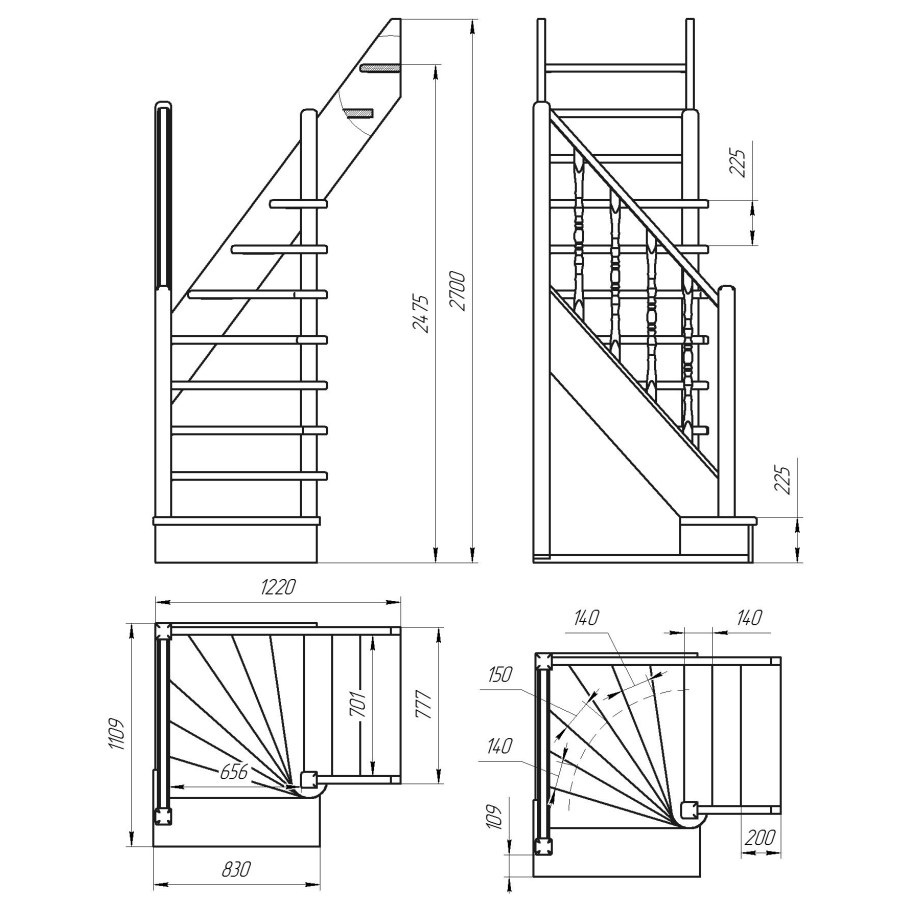 Лестница лес 02