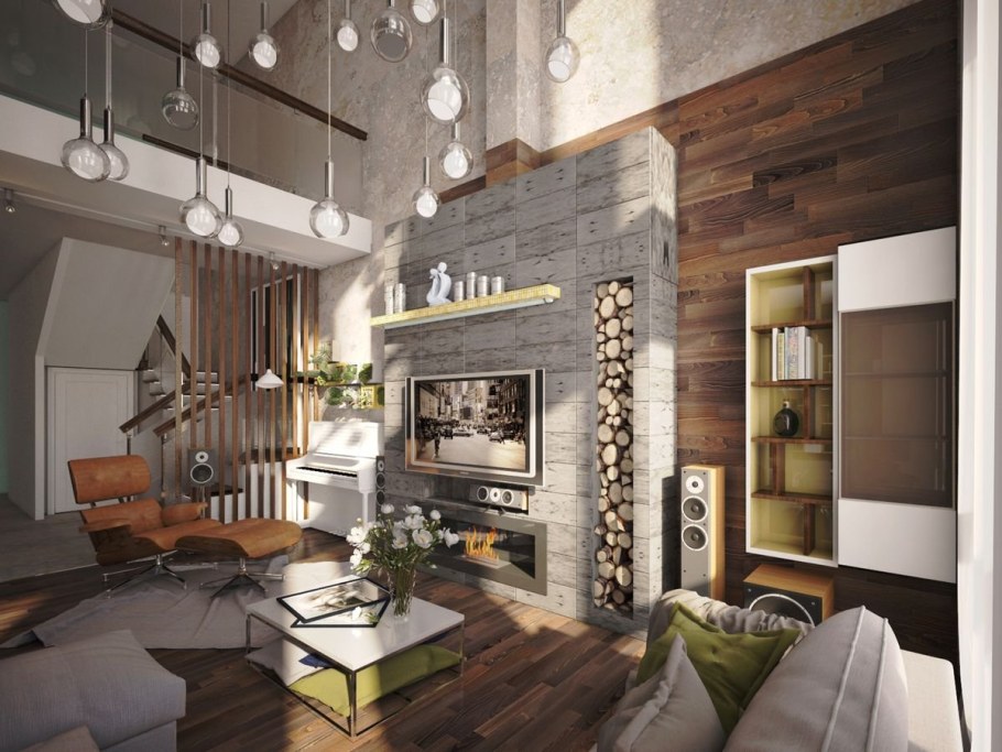 Гостиная в скандинавском стиле