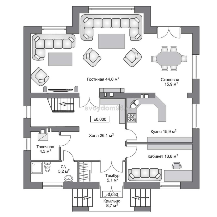 Планировка элитного коттеджа
