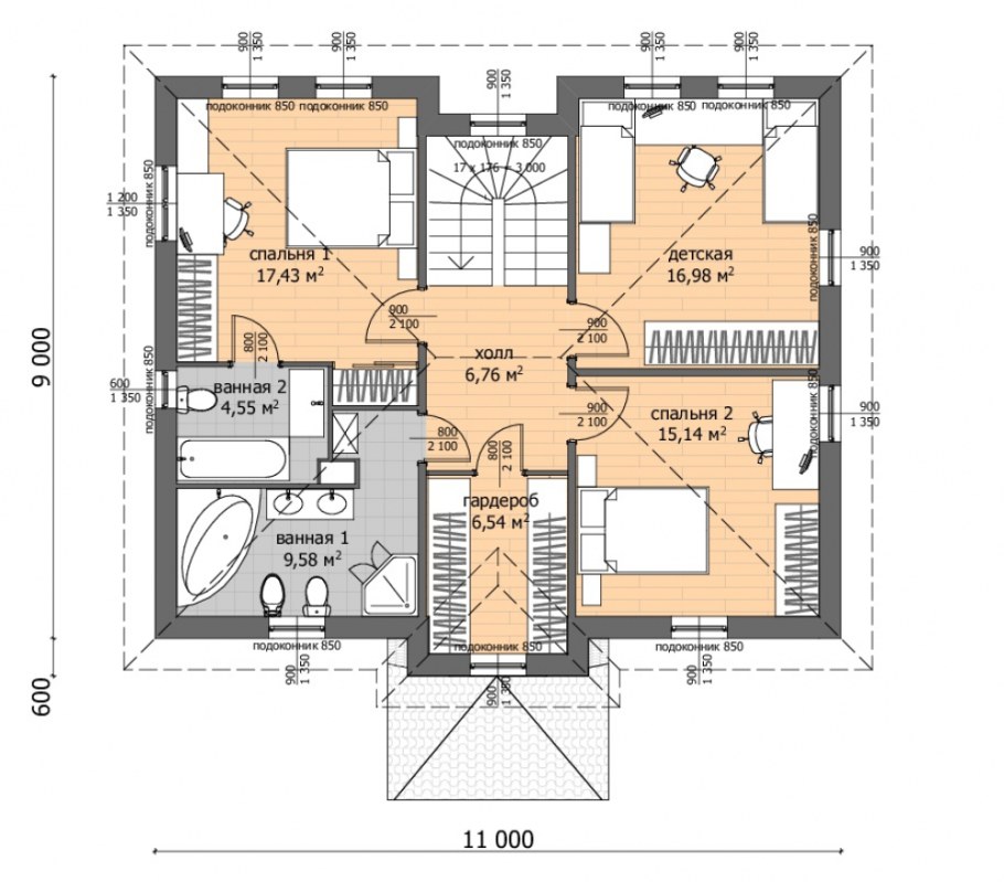 Планировка дома 80 кв.м 2 этажа