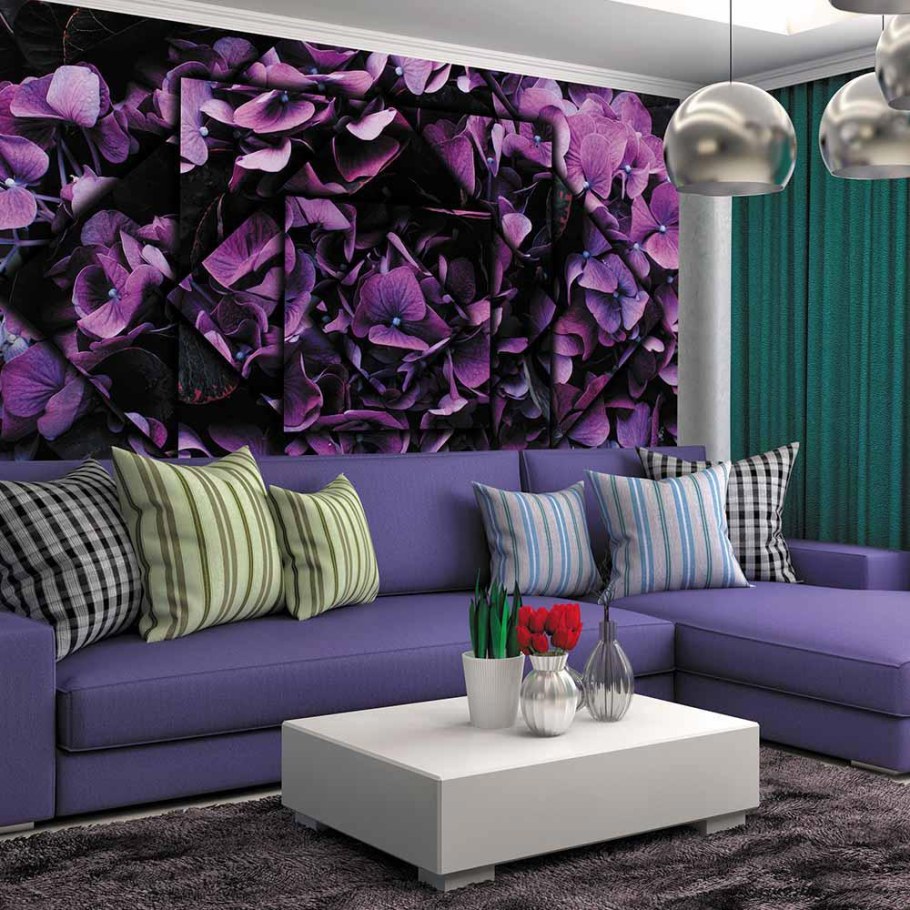 Гостиная в сиреневом цвете