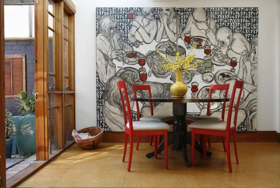 Роспись стен на кухне