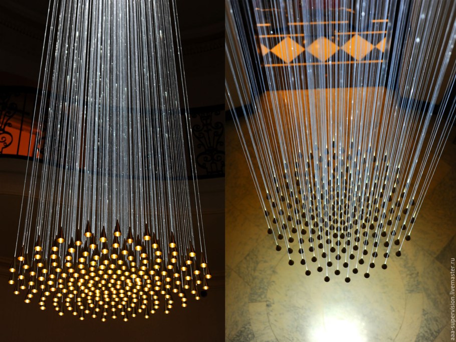 Светильник из нитей оптоволокна