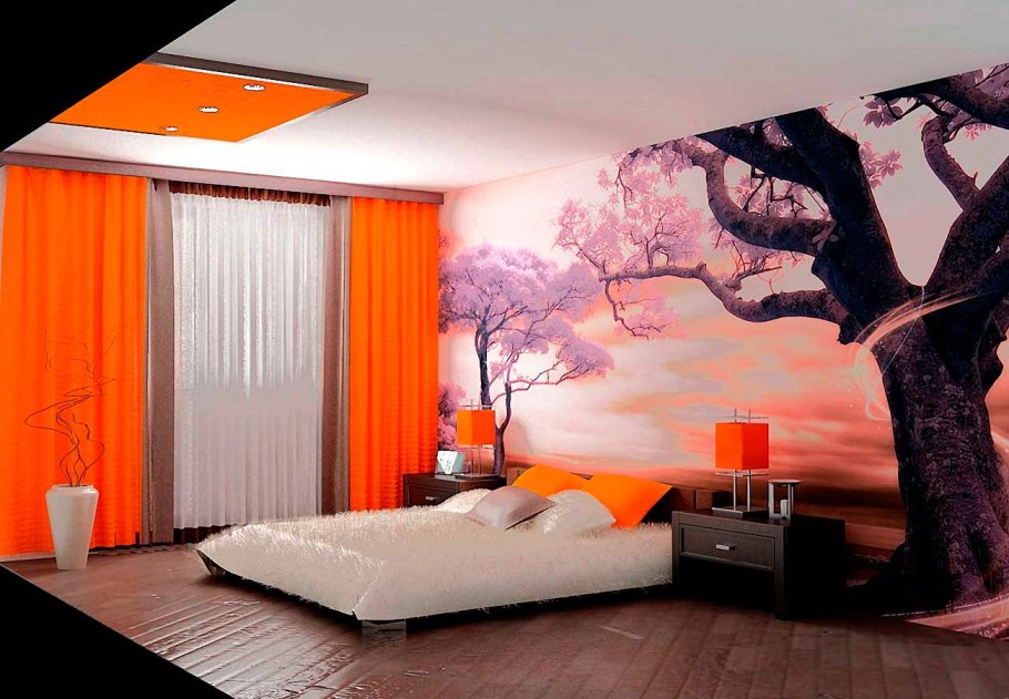 Фотообои в спальню