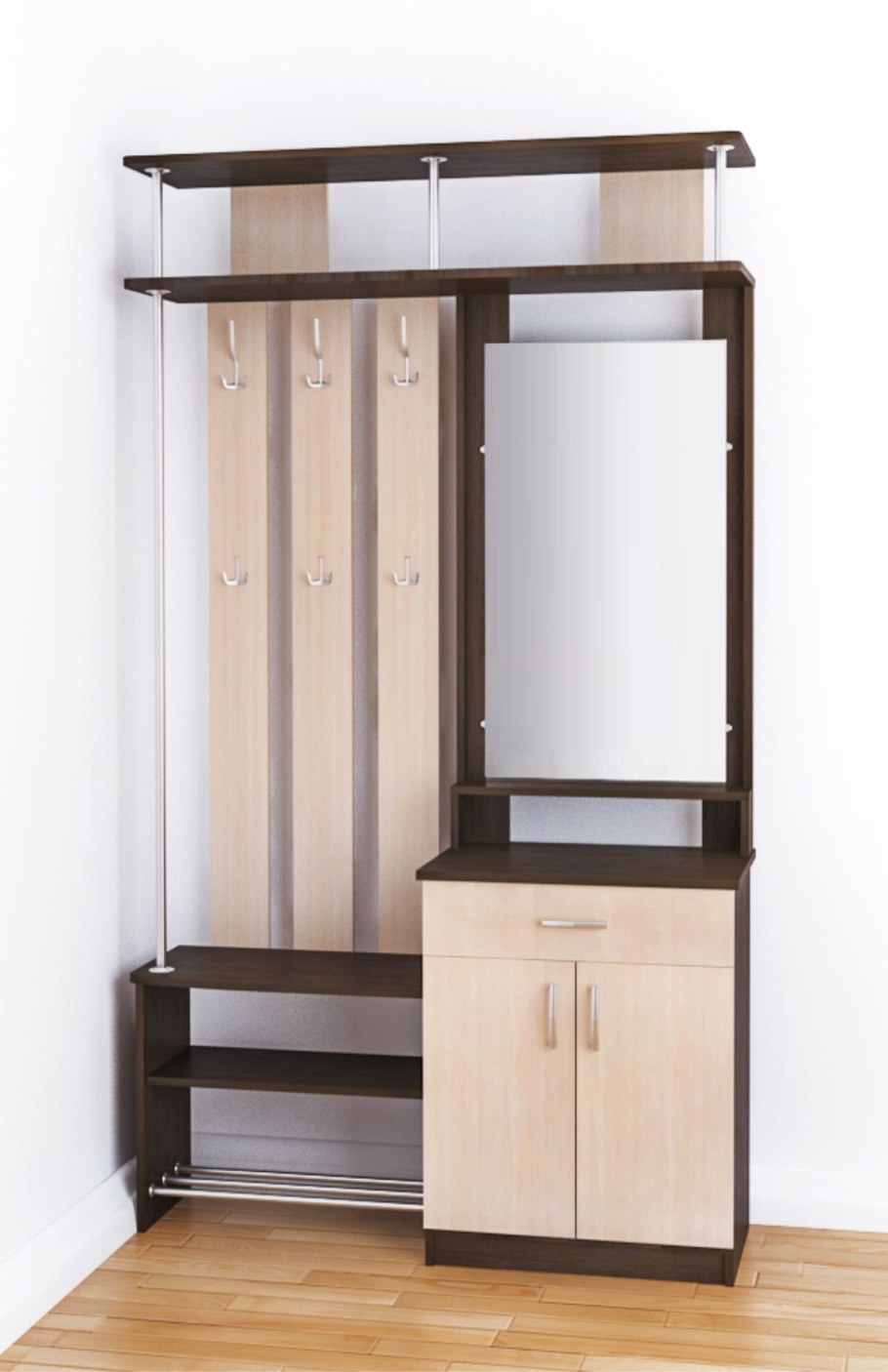 Саша сб-2739 прихожая дуб сонома/белый