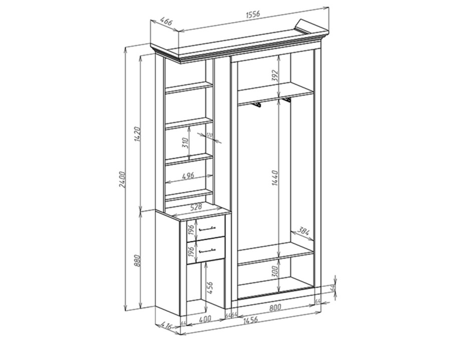 Прихожая Чарли Лайт 4 фабрика стиль