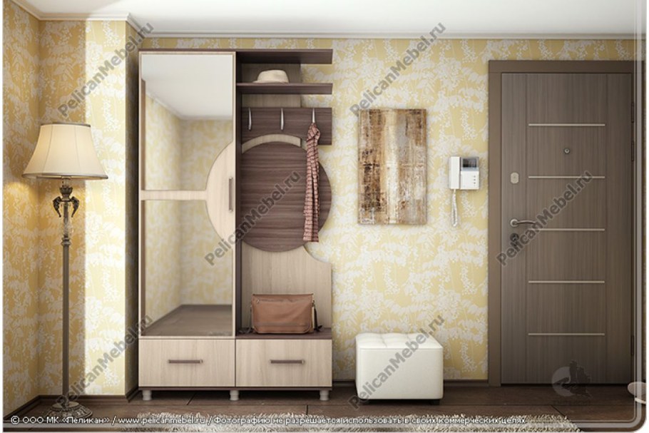 Прихожая Венера, 1150х360х2076, венге/дуб белфорд