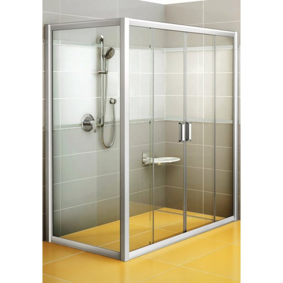 Ravak/душевая дверь раздвижная, nrdp4-120 Satin+Glass transparent размер:117-121x190см