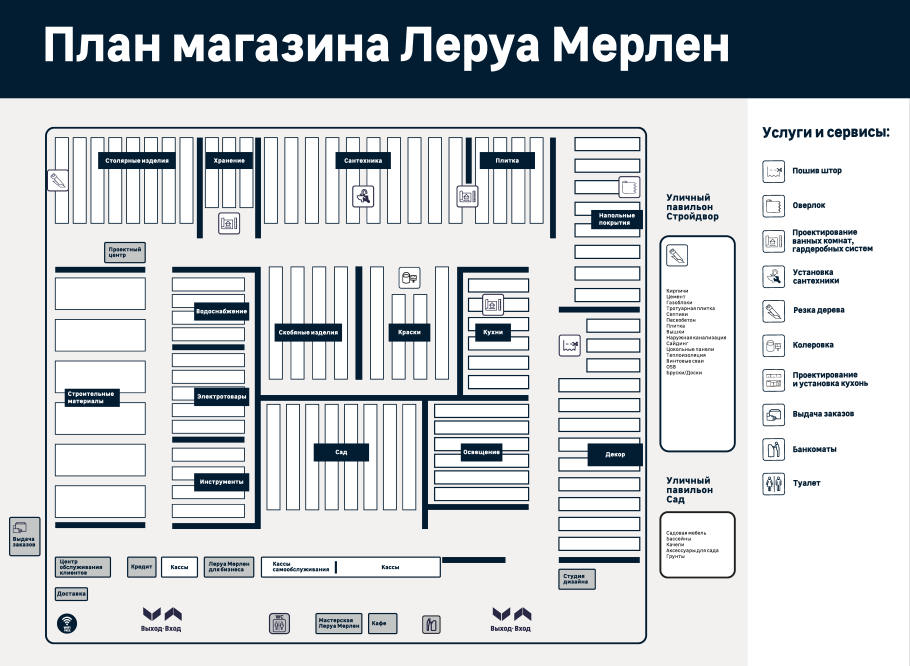 Планировка Леруа Мерлен