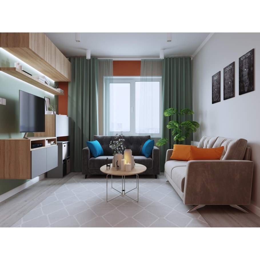 Интерьер гостиной от Леруа