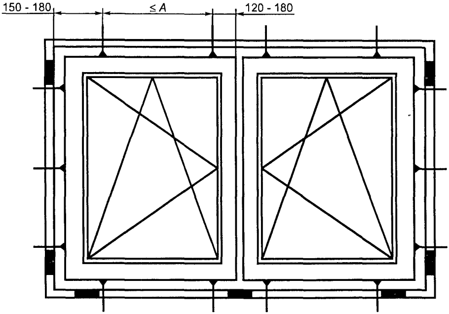 Опорные несущие колодки для монтажа окон ПВХ