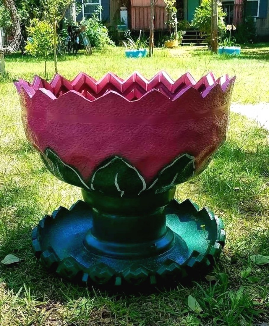 Вазоны для цветов из покрышек