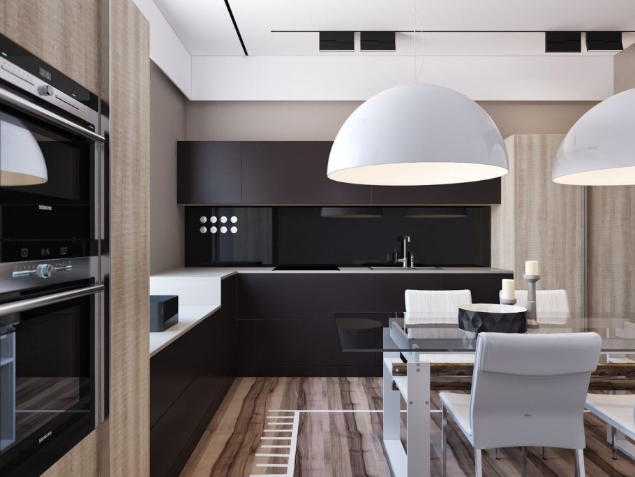 Кухня - гостиная в стиле функционализм