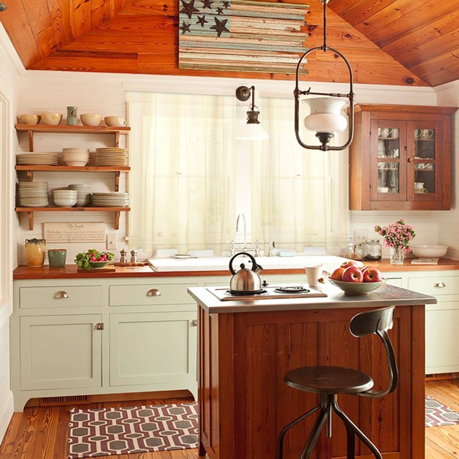 Кухня в деревянном доме