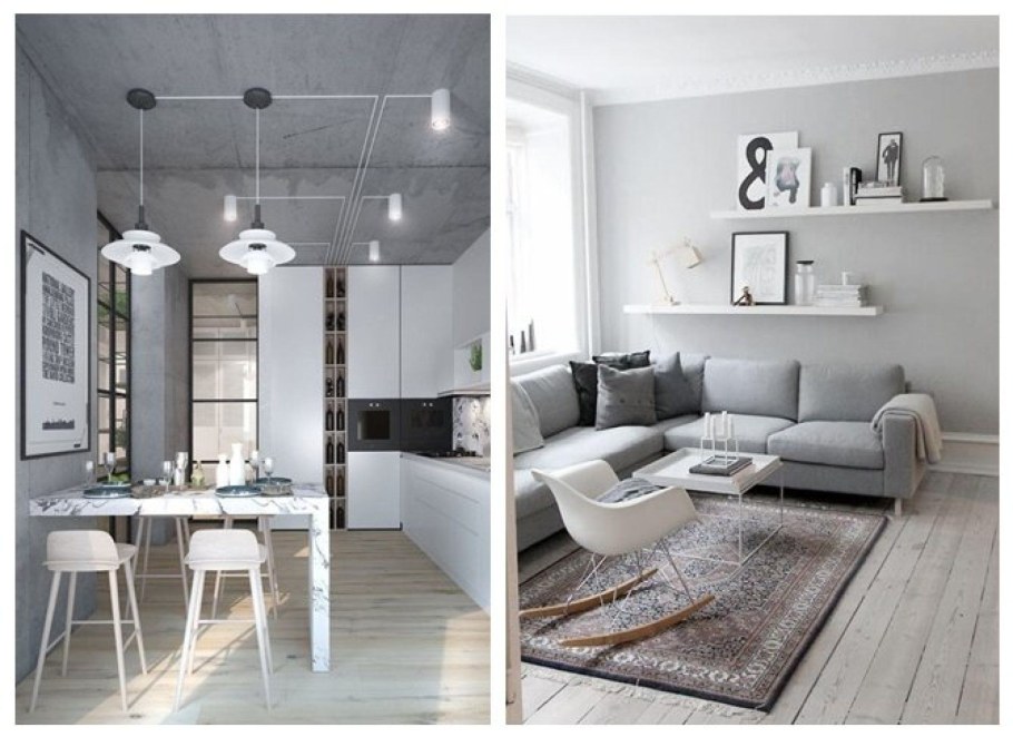 Кухня - гостиная в стиле функционализм