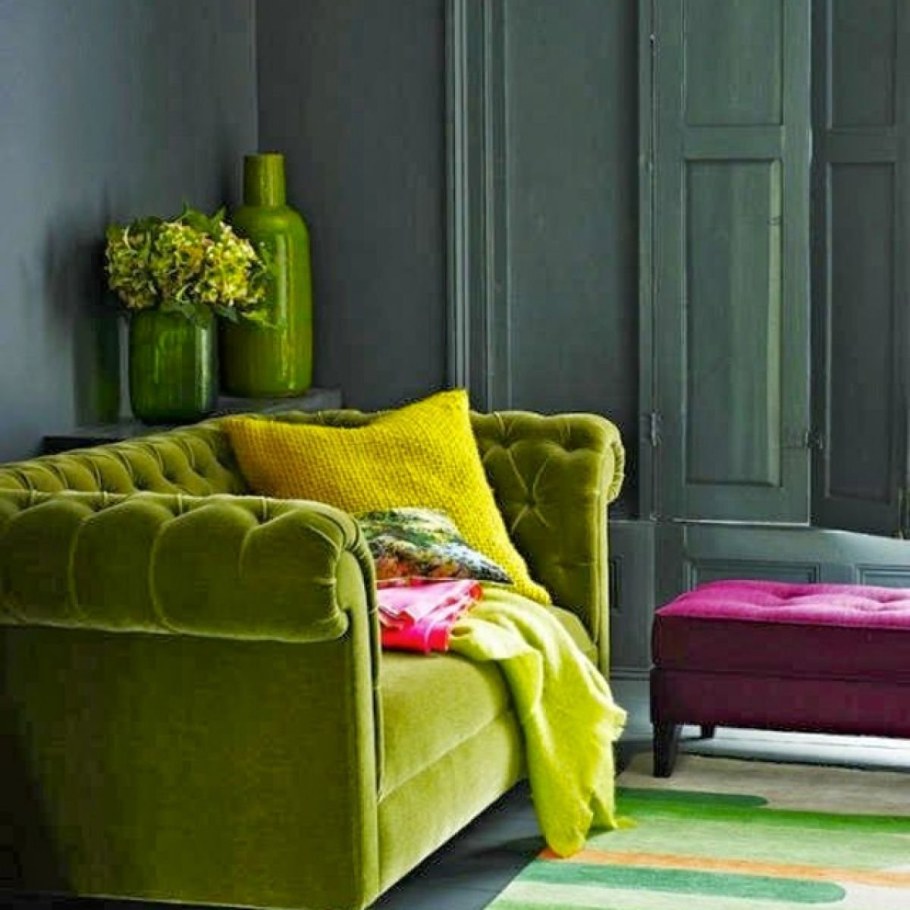 Зеленый цвет в интерьере