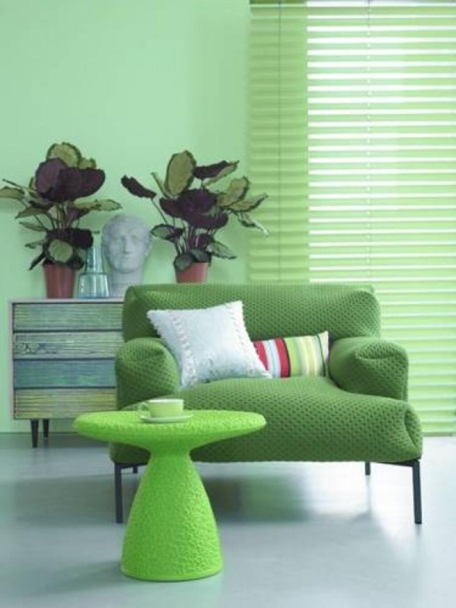 Сочетание зеленого в интерьере