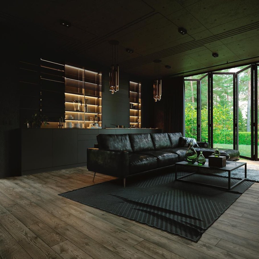 Черный интерьер