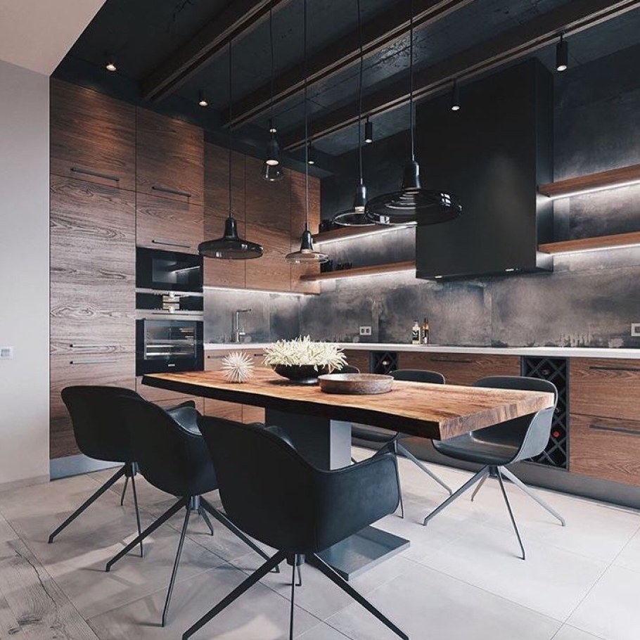 Кухня лофт хофф в интерьере