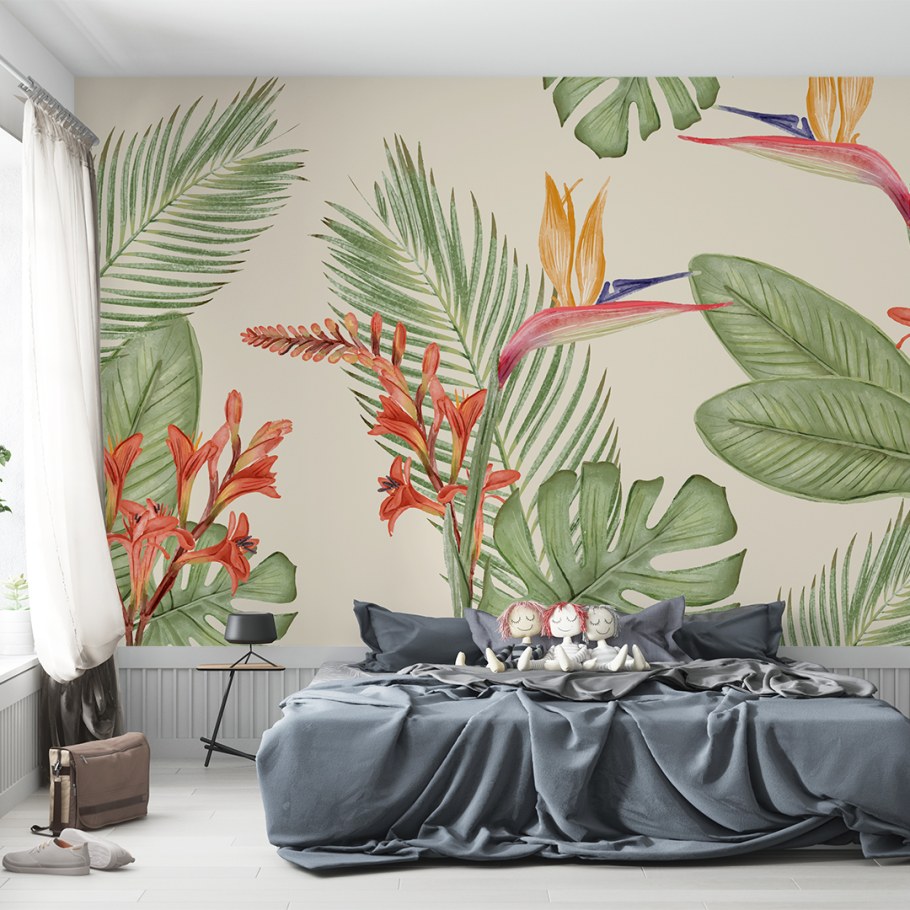 Фотообои монстера в интерьере