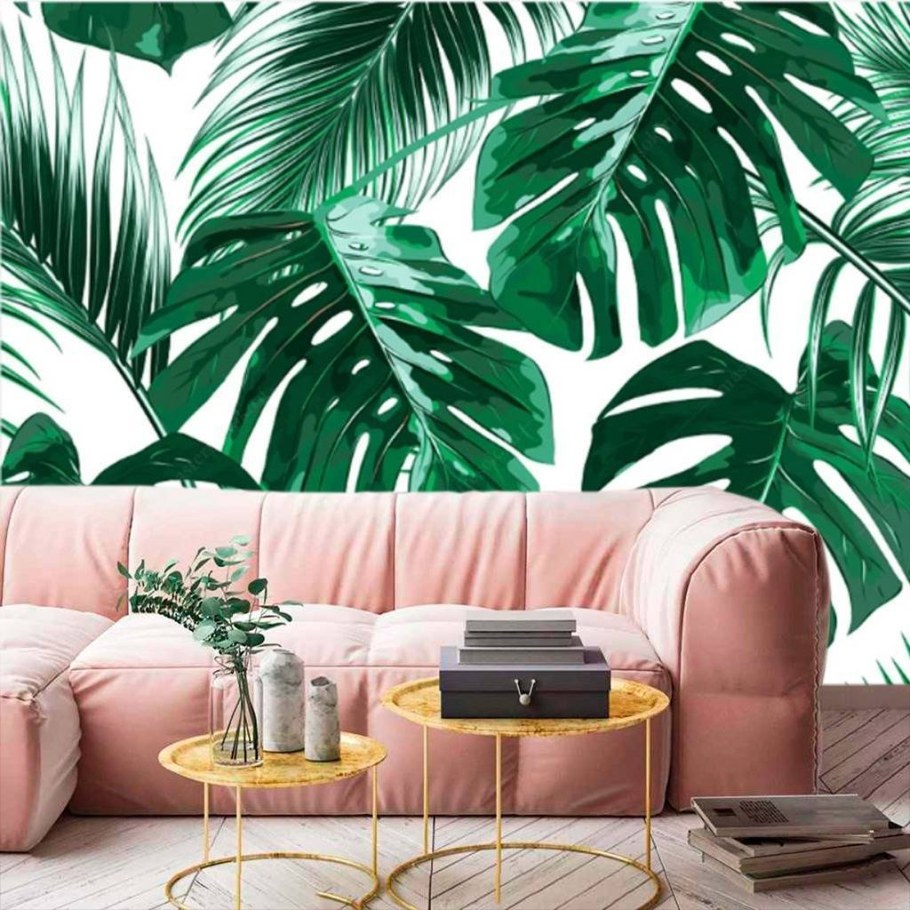 Фотообои монстера в интерьере