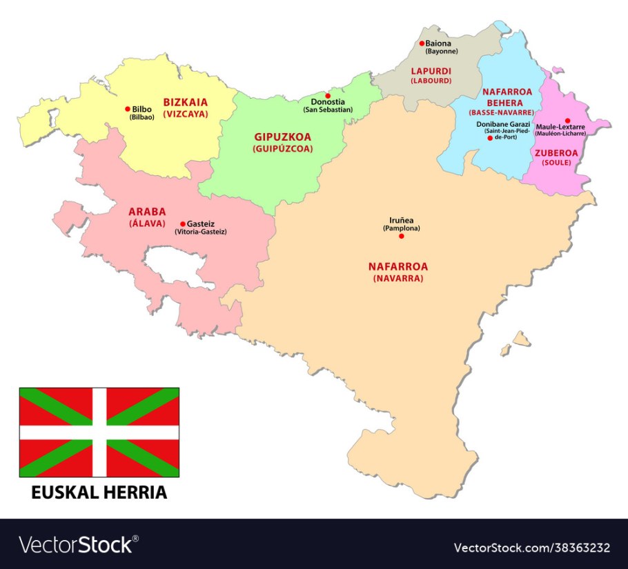Страна Басков на карте