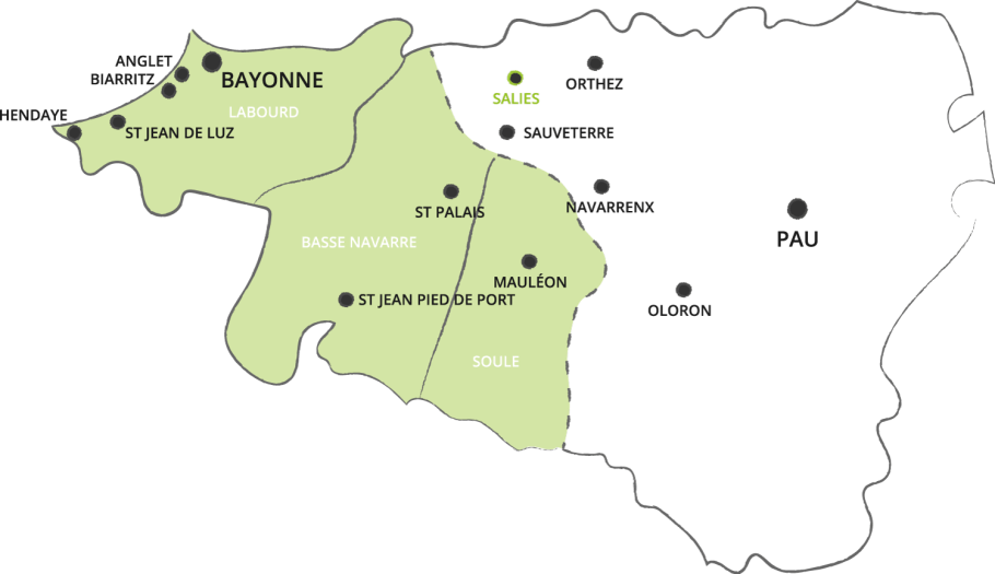 Страна Басков на карте