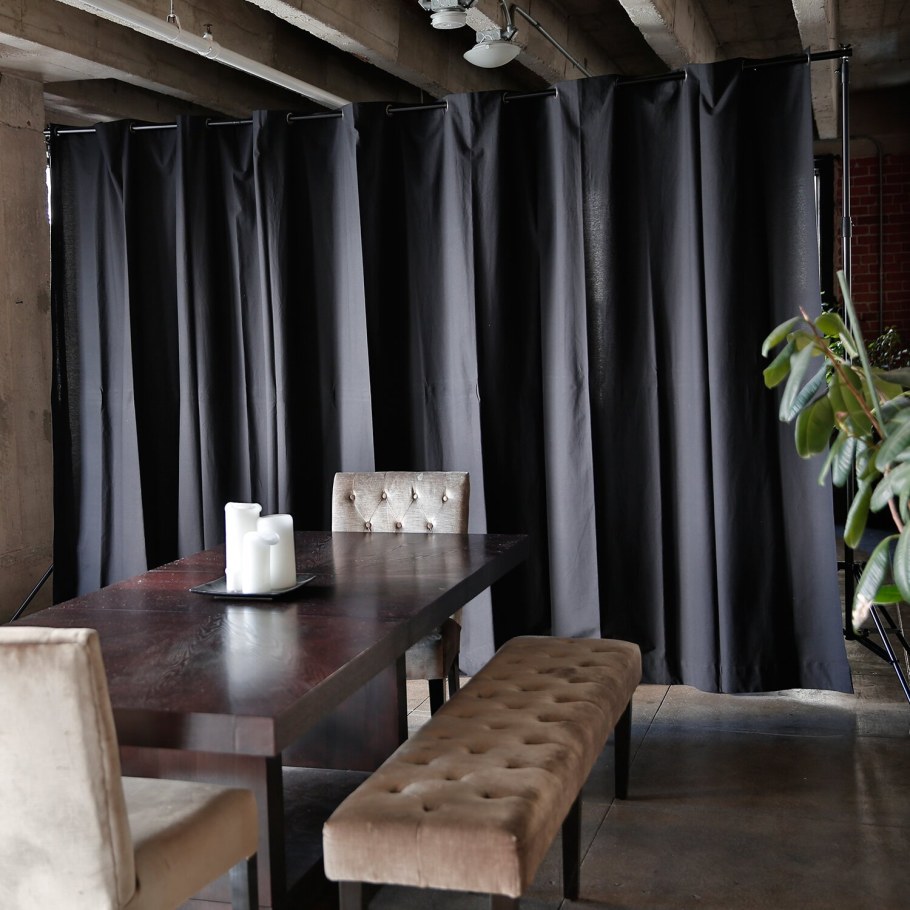 Шторы в кафе в стиле лофт