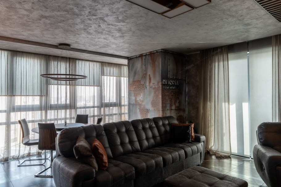 Шторы в стиле лофт