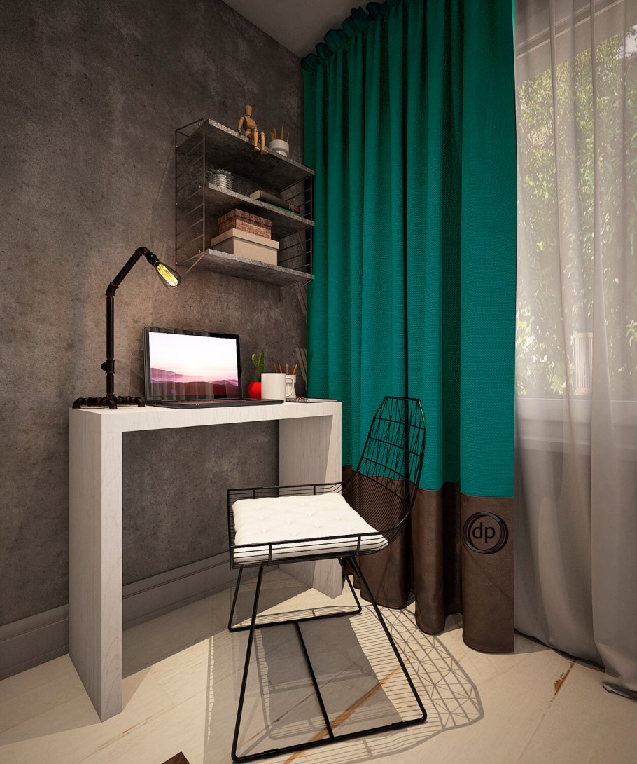 Занавески для стиля лофт в интерьере