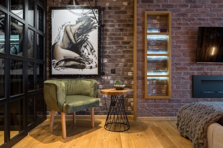 Декор стен в стиле лофт