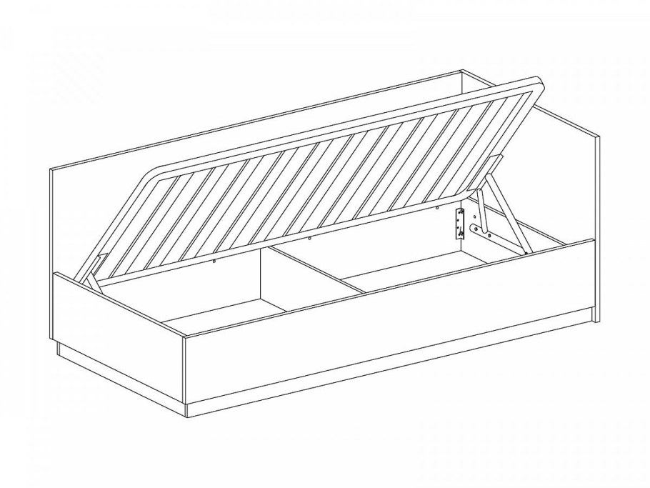 Кровать детская Моника 900 2000 с подъемным механизмом сборка