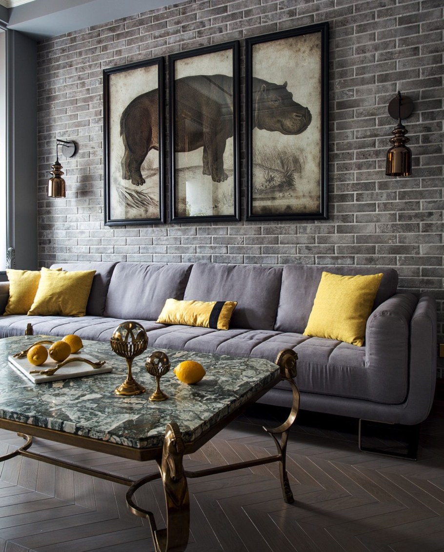 Диван лофт в интерьере