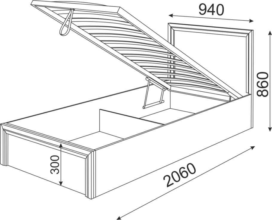 Кровать Остин 900*2000 габариты