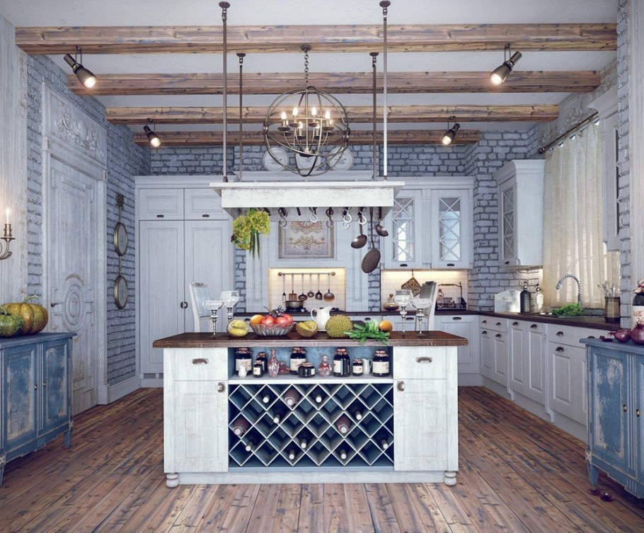 Кухня в стиле Прованс Американ Кантри