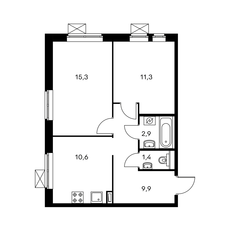 Интересные планировки двухкомнатных квартир