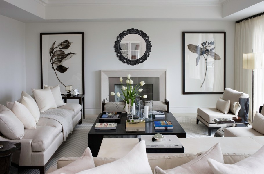 Декор стены в гостиной