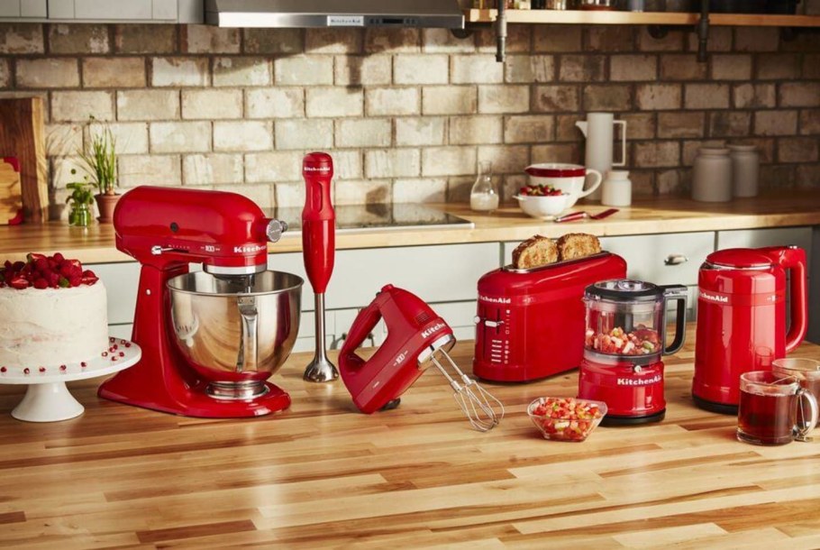 Kitchenaid миксер красный