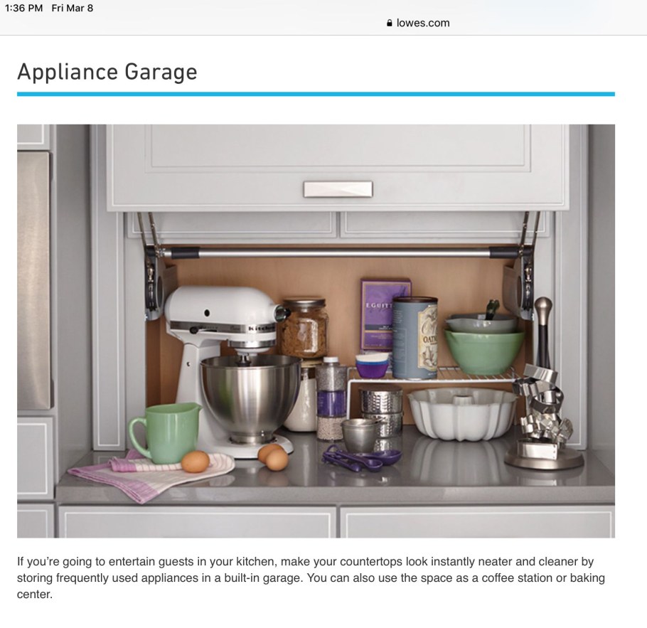 Шкаф для бытовой техники на кухне