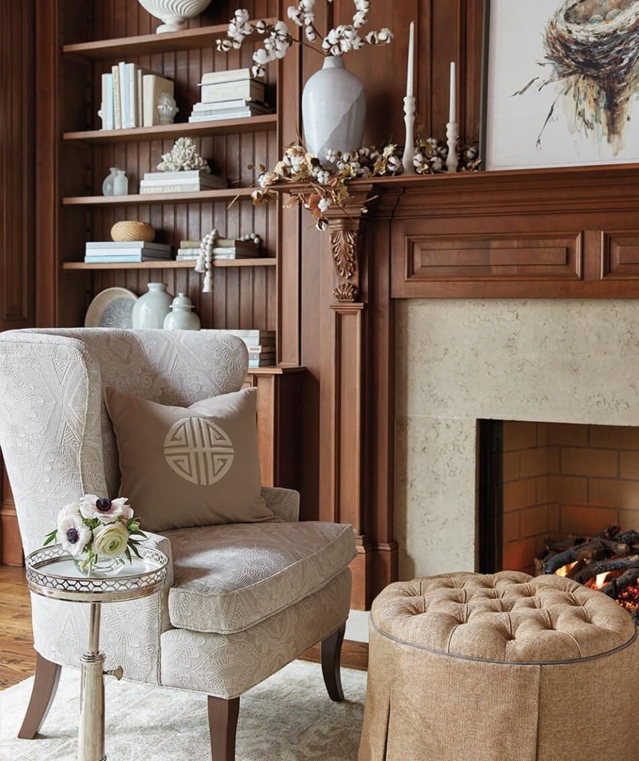 Каминная зона в интерьере