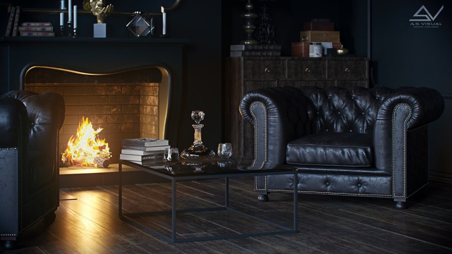 Кресло у камина