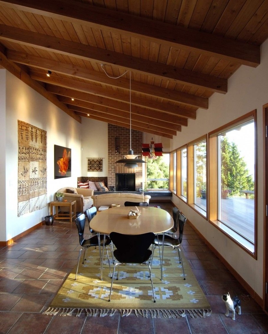 Отделка потолка на террасе