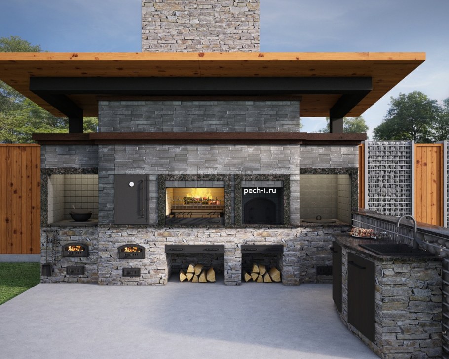 Комплекс барбекю мангальная зона