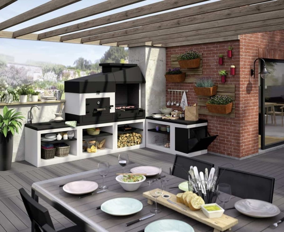 Мангальный комплекс в стиле лофт