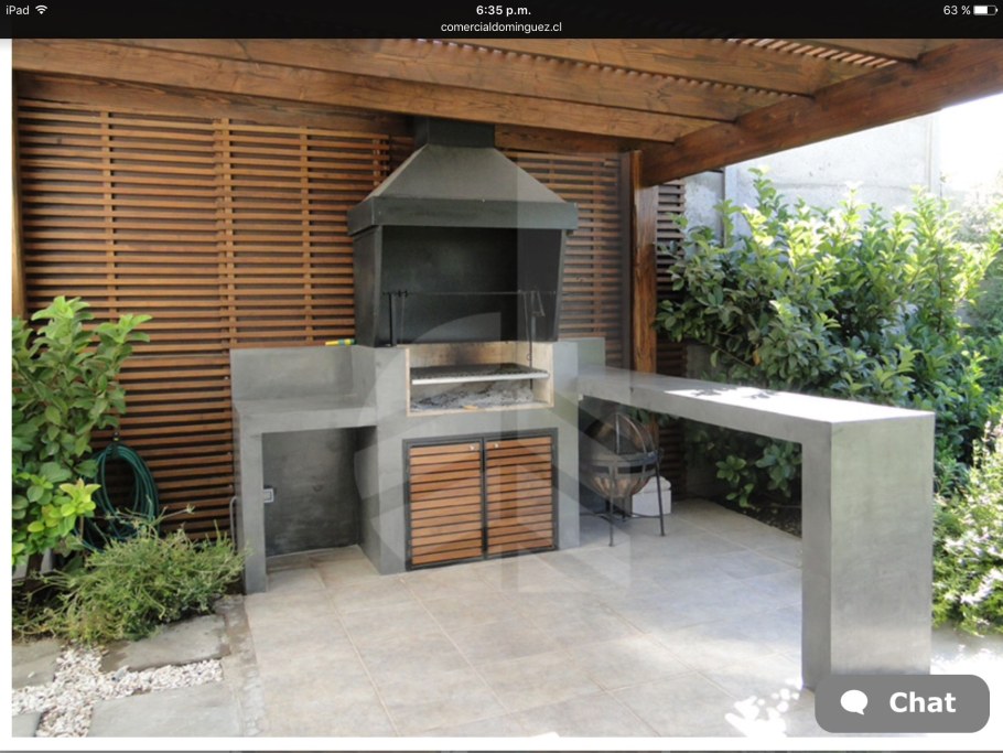 Мангальная зона в стиле лофт из кирпича