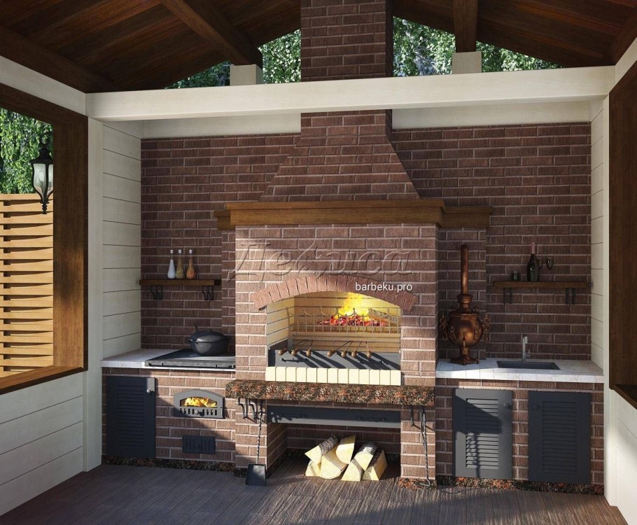 Комплекс барбекю мангальная зона
